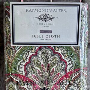 Raymond Waites Tablecloth - 60 x 120" Rectangular Cotton (classic floral)